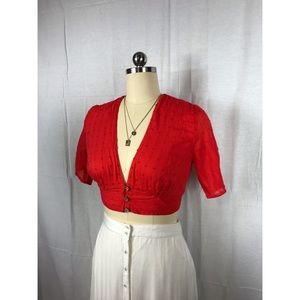 Women’s Red Crop Top